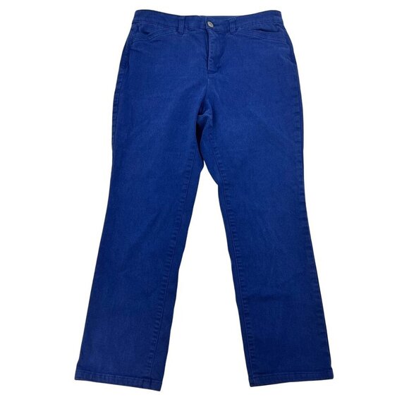 Christopher & Banks Signature Slimming Pants Blue Women's Size 10 Short - Picture 1 of 9